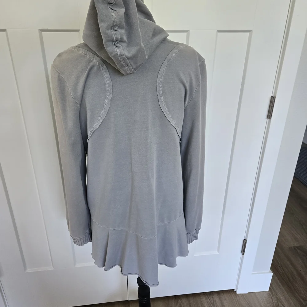 Gray Women's Hooded Topper - Picture 3 of 8
